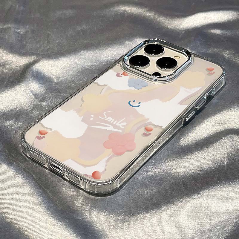 ✅Ốp Điện Thoại Mềm Chống Sốc Họa Tiết Mặt Cười Vẽ Tay Đơn Giản Cho Apple Iphone 13iPhone12 14pro max 7811 plus MC7O