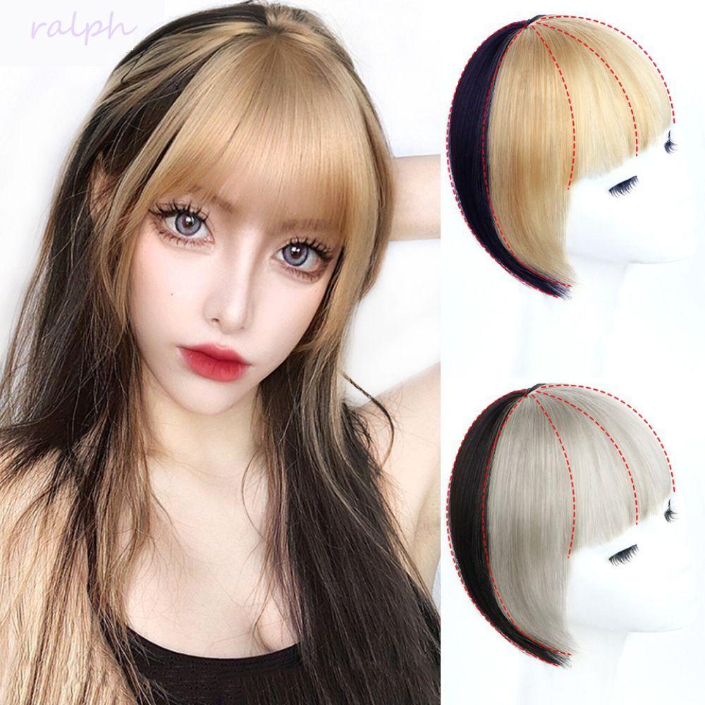 Bộ Tóc Giả Có Mái Bằng Sợi Tổng Hợp Hai Màu Sắc Dành Cho Nữ