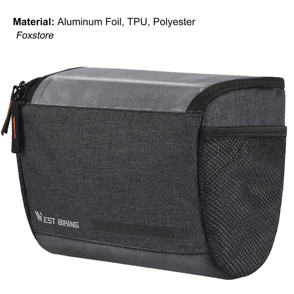 Túi Đựng Đồ Dùng Có Khóa Kéo Gắn Ghi Đông Xe Đạp Tiện Dụng