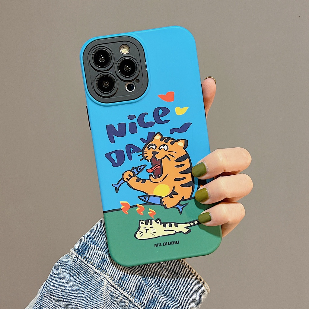 Ốp Điện Thoại imd Cứng Chống Sốc In Hình Hổ Hoạt Hình Dễ Thương Cho iPhone 11 13 12 14 Pro Max