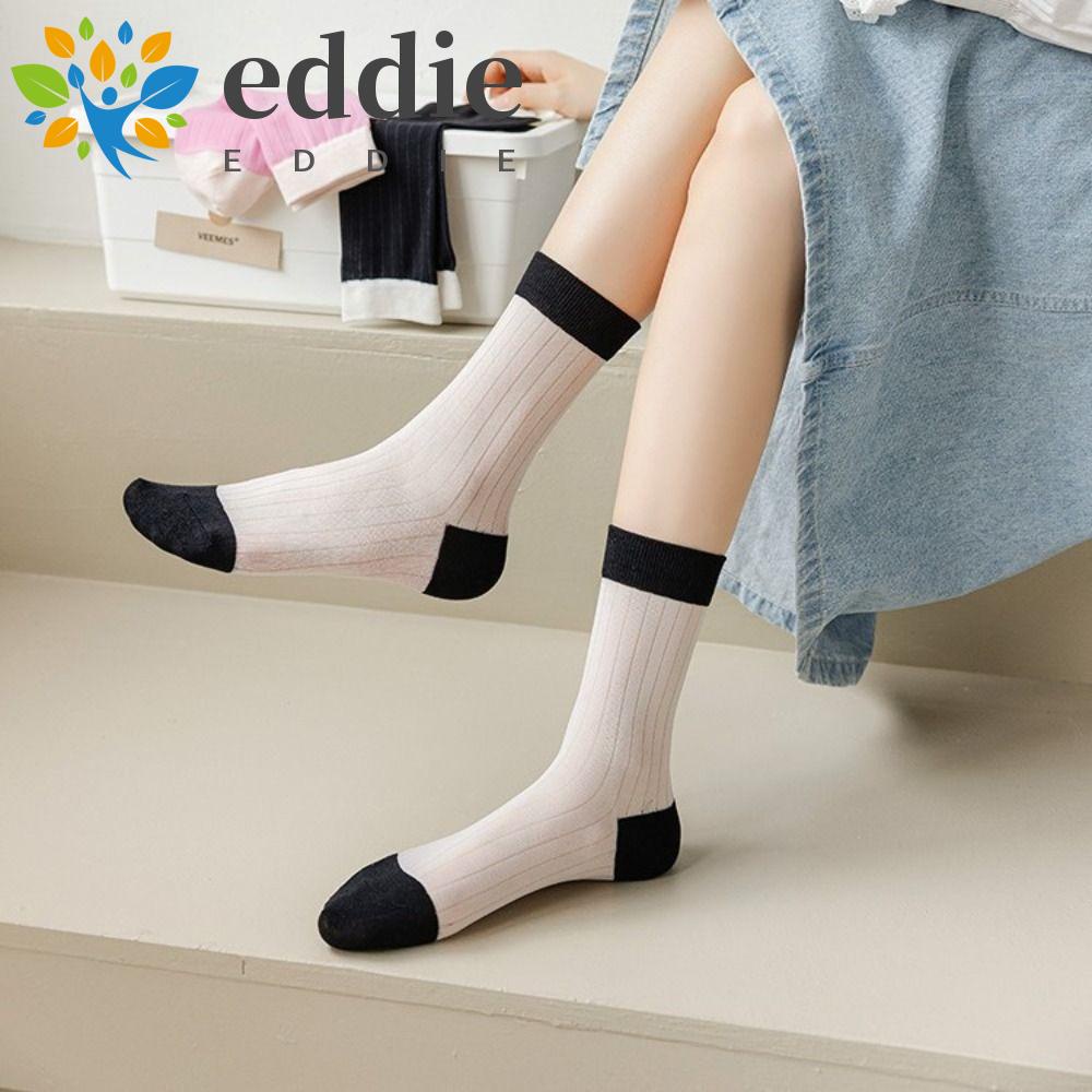 Vớ Kẻ Sọc 26Eddie Mềm Mại Khử Mùi Thoáng Khí Chống Mài Mòn Phong Cách Harajuku Mùa Hè Cho Nữ