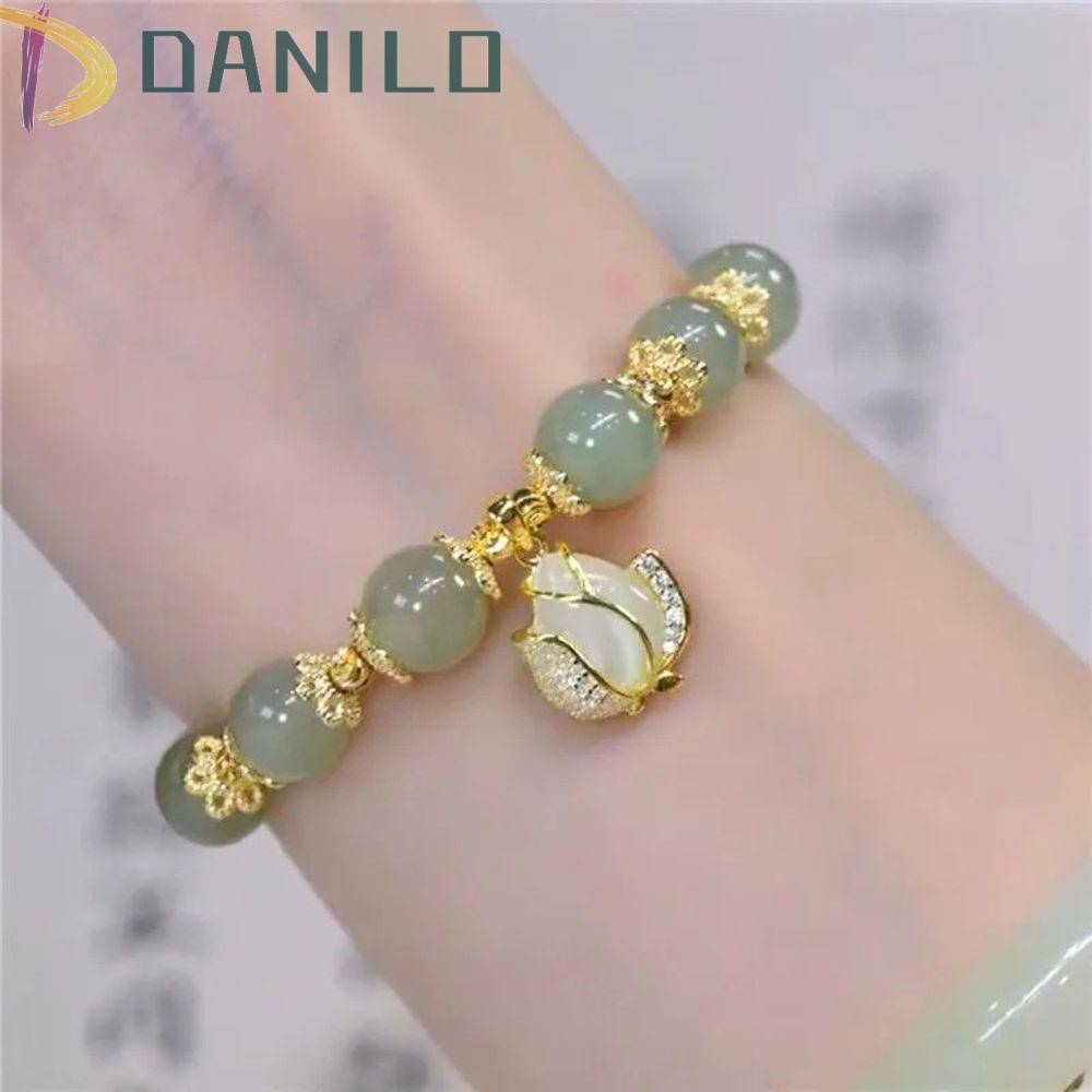 Vòng Tay DANILO Xâu Hạt Hình Hoa Tulip Bằng Hợp Kim Phong Cách Hàn Quốc Cho Nữ