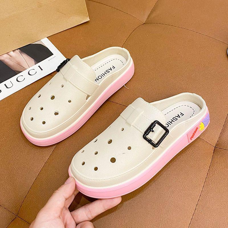 JY381-A0 Giày Lỗ Bao Đầu nữ đế dày mùa hè 3 màu 2023