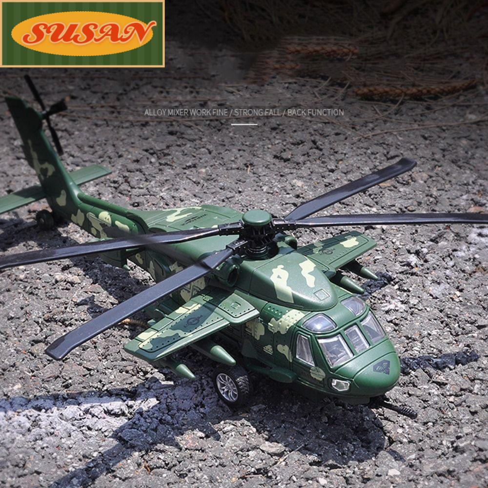 Mô Hình Máy Bay Trực Thăng SUSANS Mini Kéo Lưng Cho Bé Trai