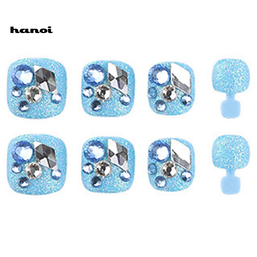 1 Bộ Móng Chân Giả Độ Bóng Cao Lấp Lánh Toàn Diện Dùng Trang Trí Cho Salon