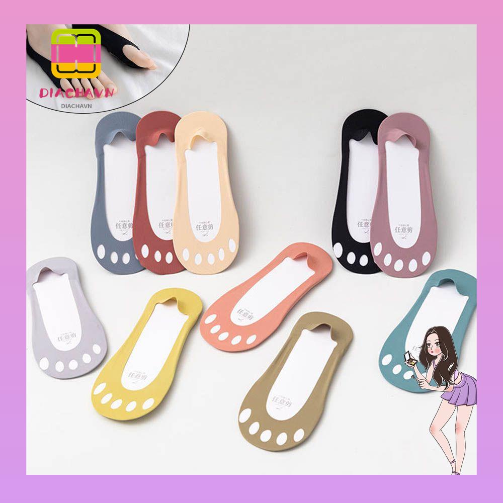 Vớ Thuyền Bằng Lụa Lạnh Vô Hình Chống Trượt Thời Trang Cho Nữ