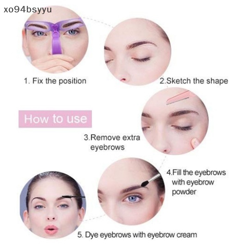 Bộ 8 Khuôn Kẻ Lông Mày Tự Tạo Dáng Tiện Dụng Xo94Bsyu