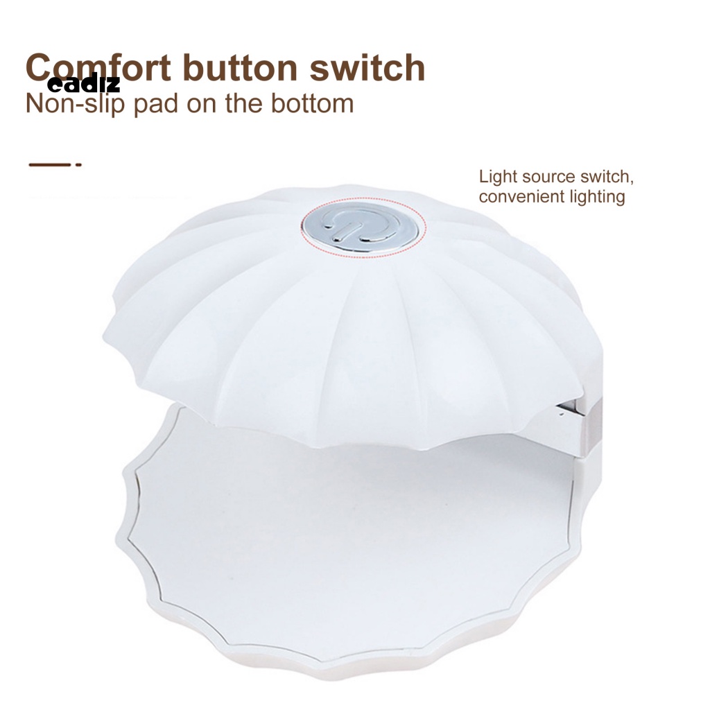 1 Bộ Đèn Hong Khô Móng Tay Nhanh Chóng Hình Vỏ Sò Kèm Sạc USB Tiện Dụng Cho Gia Đình