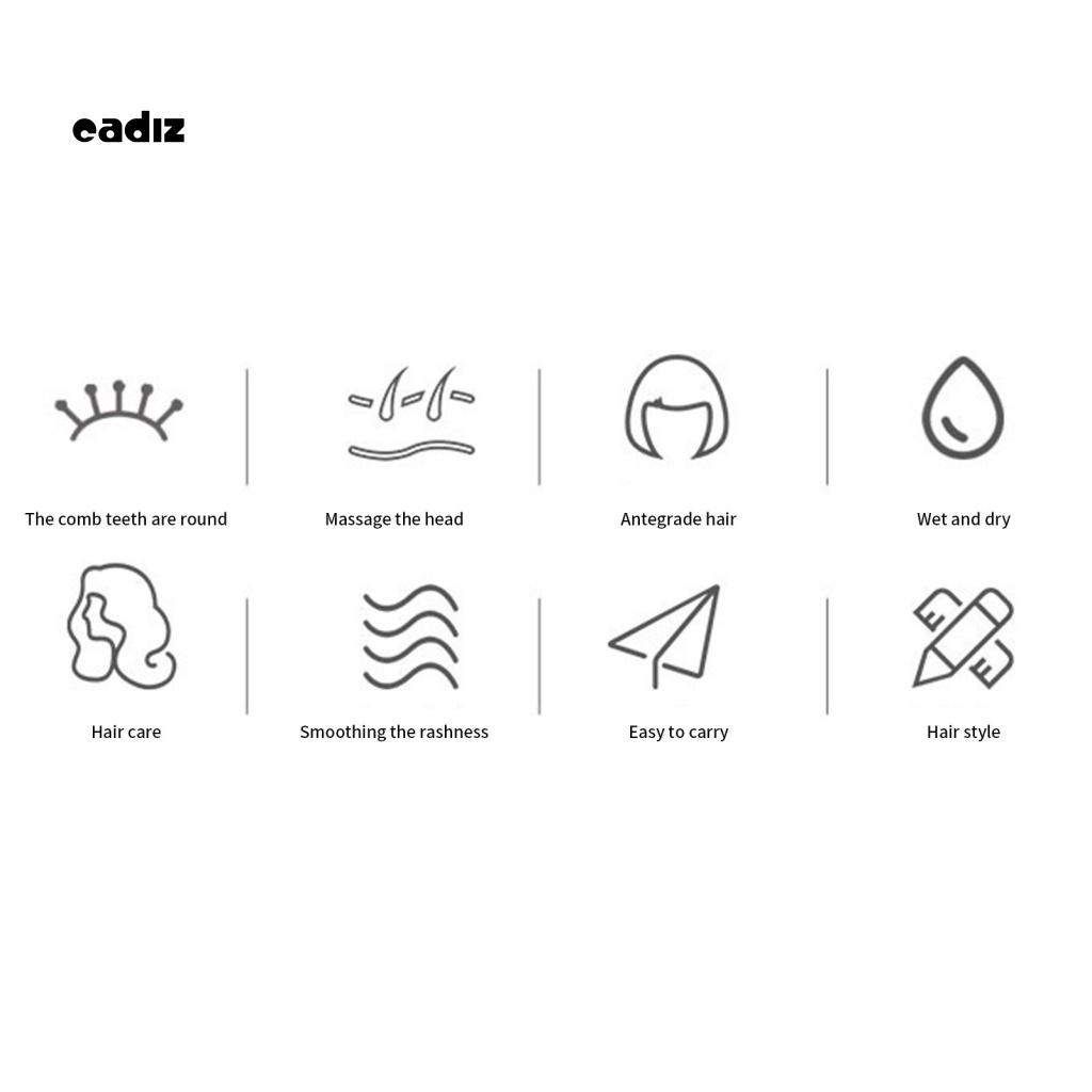 Lược Chải Tóc Xoăn Dài Bằng Nhựa Thiết Kế Hai Cách Sử Dụng Cho Nữ