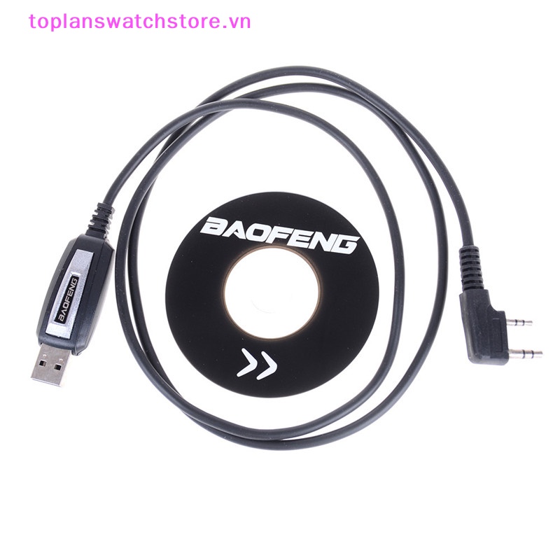 1 Bộ Dây Cáp Lập Trình USB 2Pin Kèm Đĩa Phần Mềm CD Phần Mềm Dành Cho Radio Baofeng UV-5R BF-888S