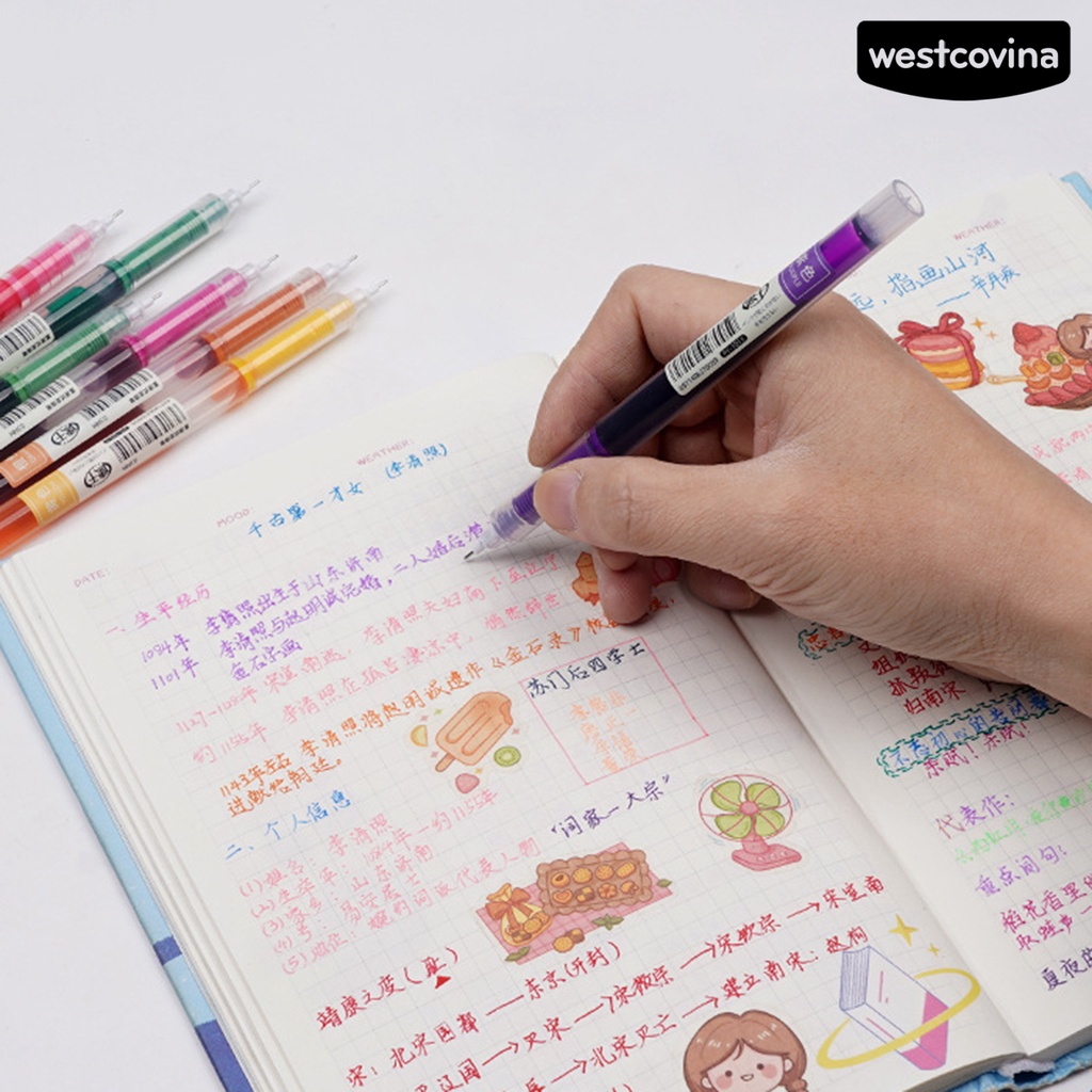 [WSTN] [WSTN]✎Set 12 Bút Mực Gel Ngòi 0.5mm 12 Màu