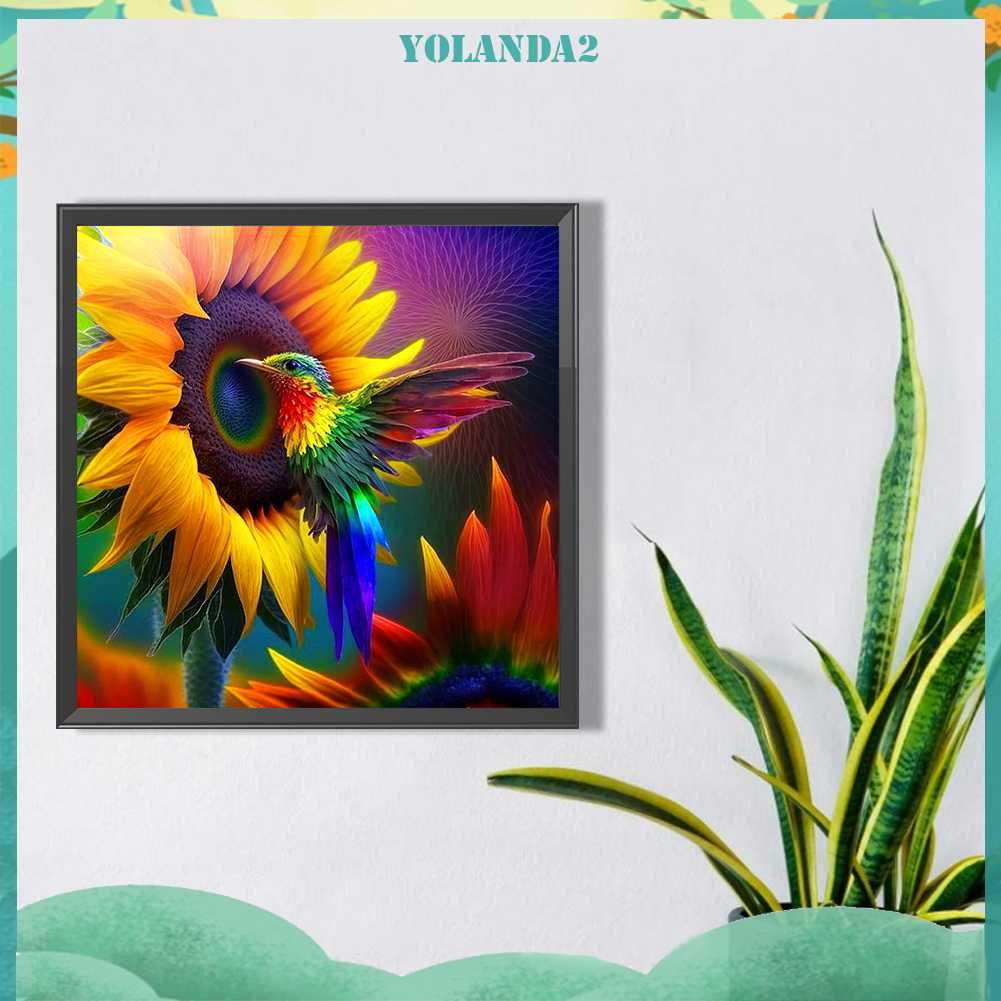 Tranh Đính Đá Kim Cương Toàn Bộ 5D DIY Hình Vẽ Hoa Trang Trí Nhà Cửa