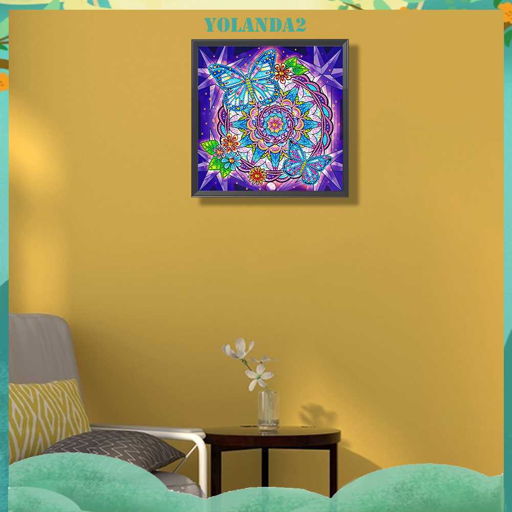 Bộ Tranh Đính Đá 5D Họa Tiết Hoa Lá Độc Đáo DIY Dùng Trang Trí Nhà Cửa