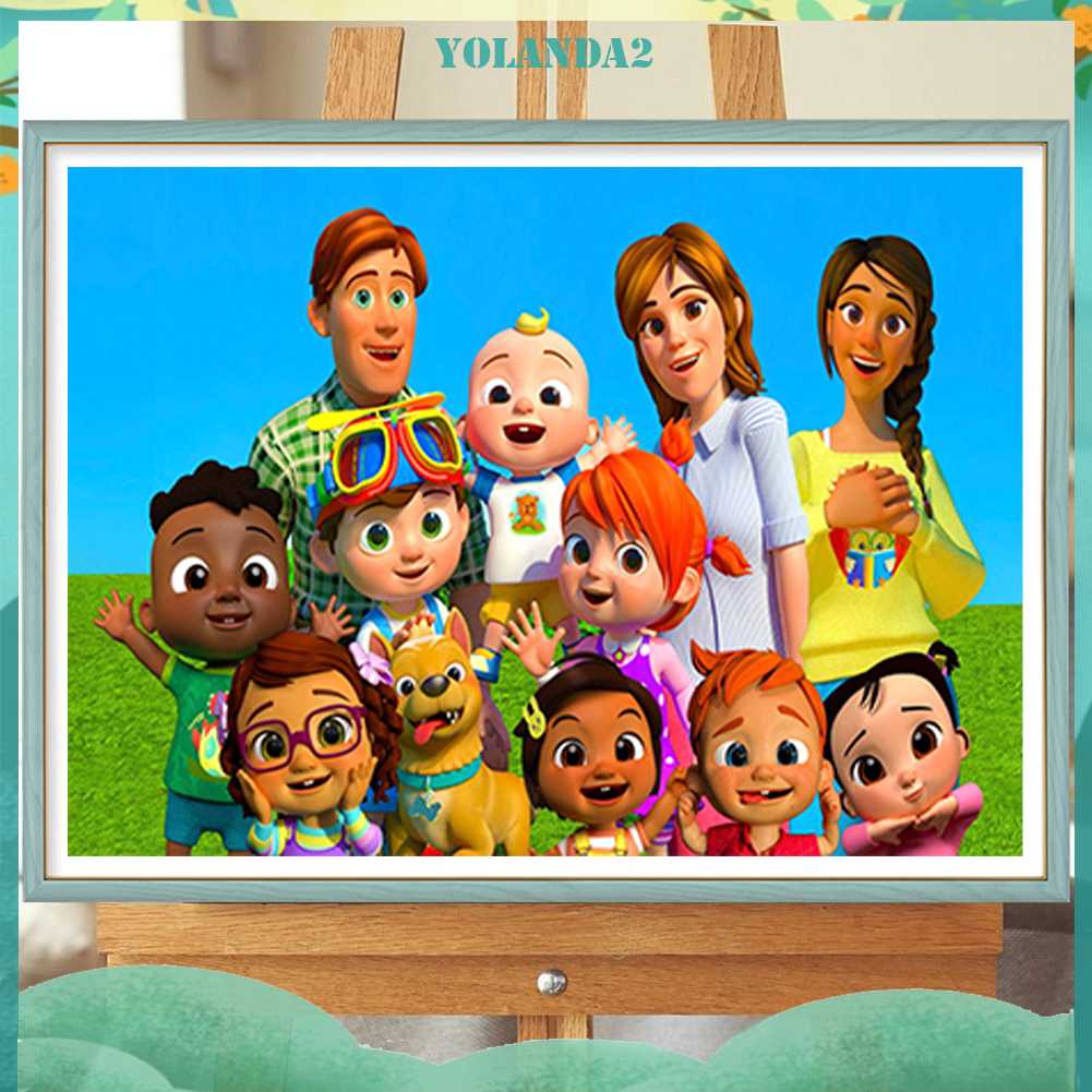 Bộ Tranh Đính Đá 5D Họa Tiết Hoạt Hình Dễ Thương Độc Đáo DIY Dùng Trang Trí Nhà Cửa