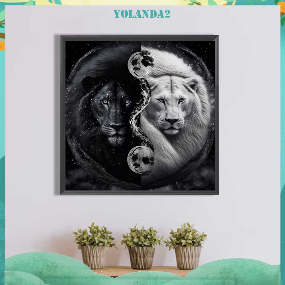 Tranh Đính Đá Kim Cương Toàn Bộ 5D DIY Hình Biểu Tượng Âm Dương