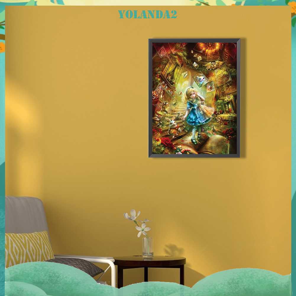 Tranh Đính Đá Kim Cương Toàn Bộ 5D DIY Hình Vẽ Cô Gái Trang Trí Nhà Cửa