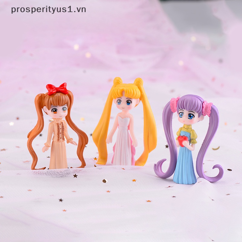 [prosperityus1] Mô Hình Trái Tim Tóc Dài Trang Trí Bánh Kem Sân Vườn Thần Tiên Quà Tặng Cho Trẻ Em [VN]