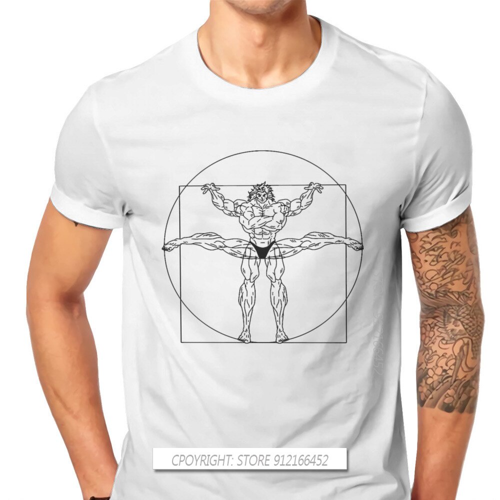 Áo nam Tay Ngắn In Hình Grappler Baki Hanma Yujiro Dou Manga Cá Tính