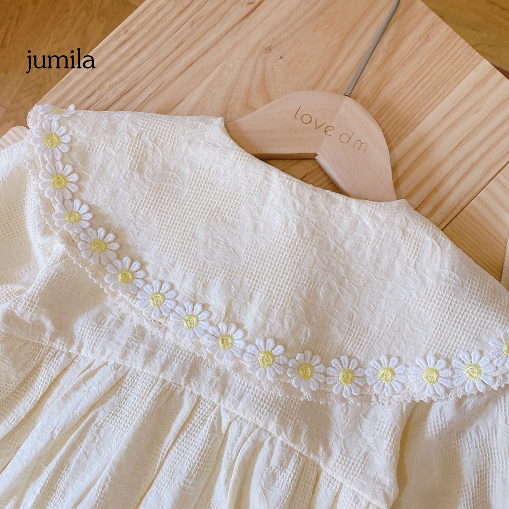 Bộ 2 Món Áo Liền Quần + Mũ Cotton Thân Thiện Với Da Thêu Hoa Cho Bé