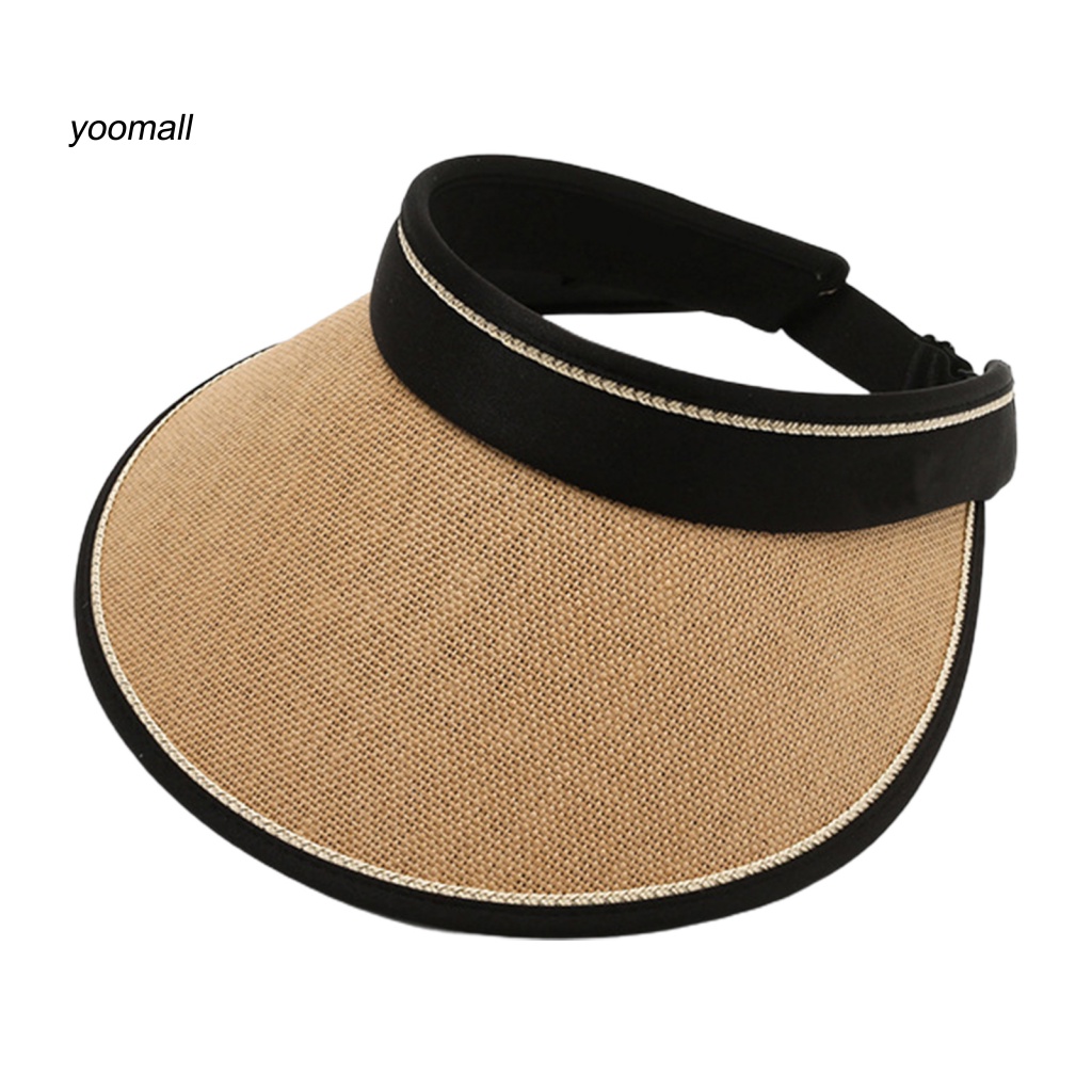 Mũ Rộng Vành Hở Chóp Chống Nắng Màu Sắc Tương Phản Tùy Chỉnh Thời Trang Đi Biển Mùa Hè Cho Nữ