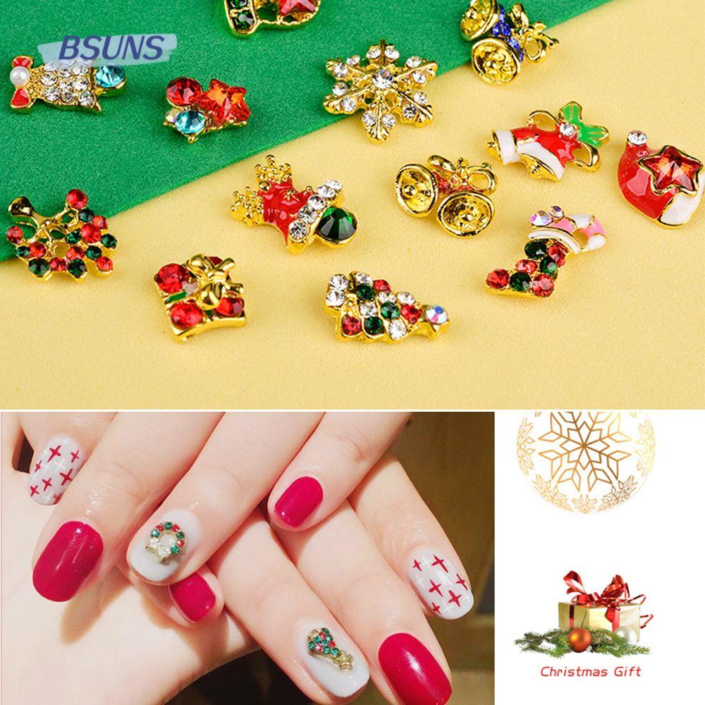 Phụ Kiện Trang Trí Móng Tay Chủ Đề Giáng Sinh|Miếng DáN Trang Trí MóNg HìNh NgườI TuyếT