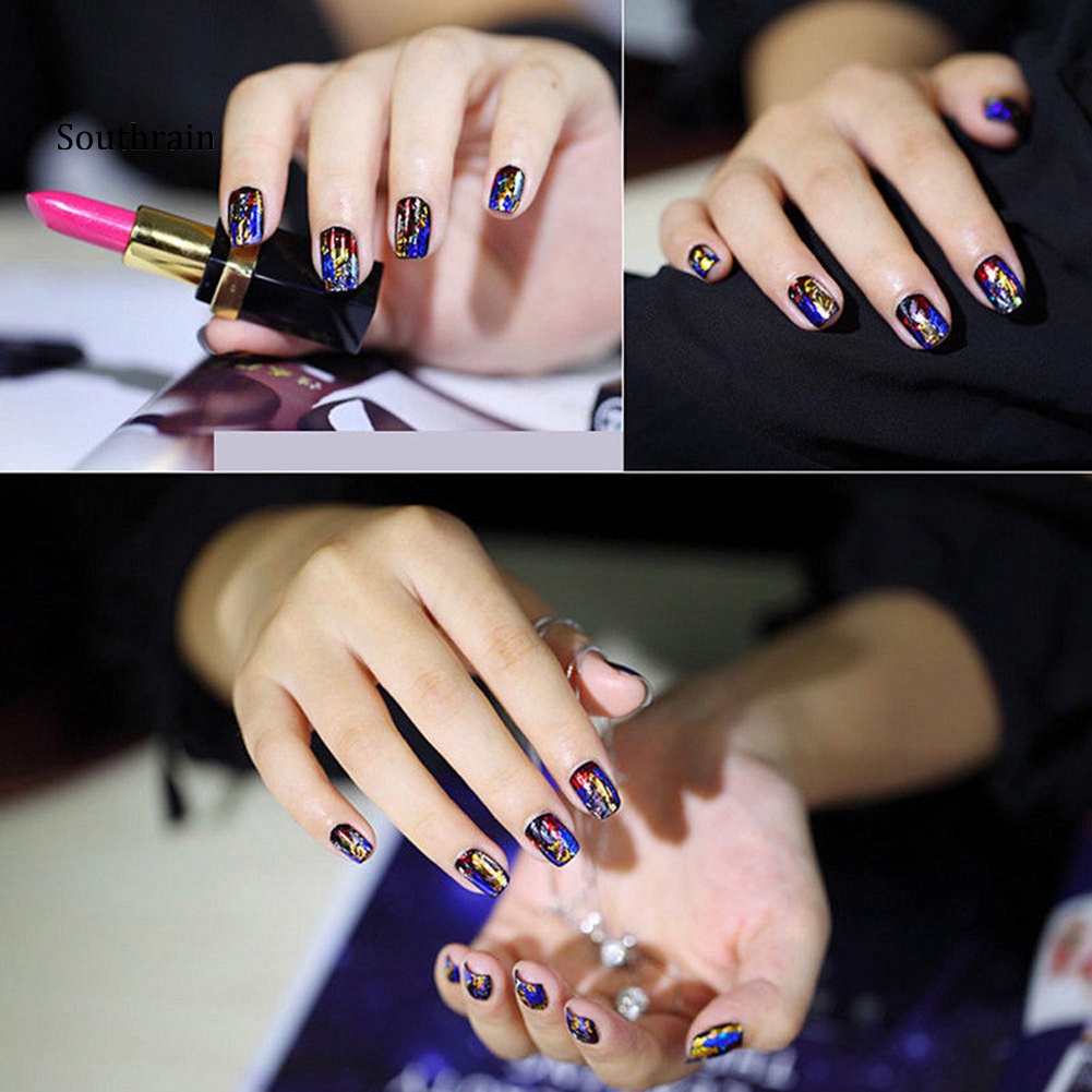 Set 20 Tấm Giấy Foil Hologram Dán Móng Nghệ Thuật