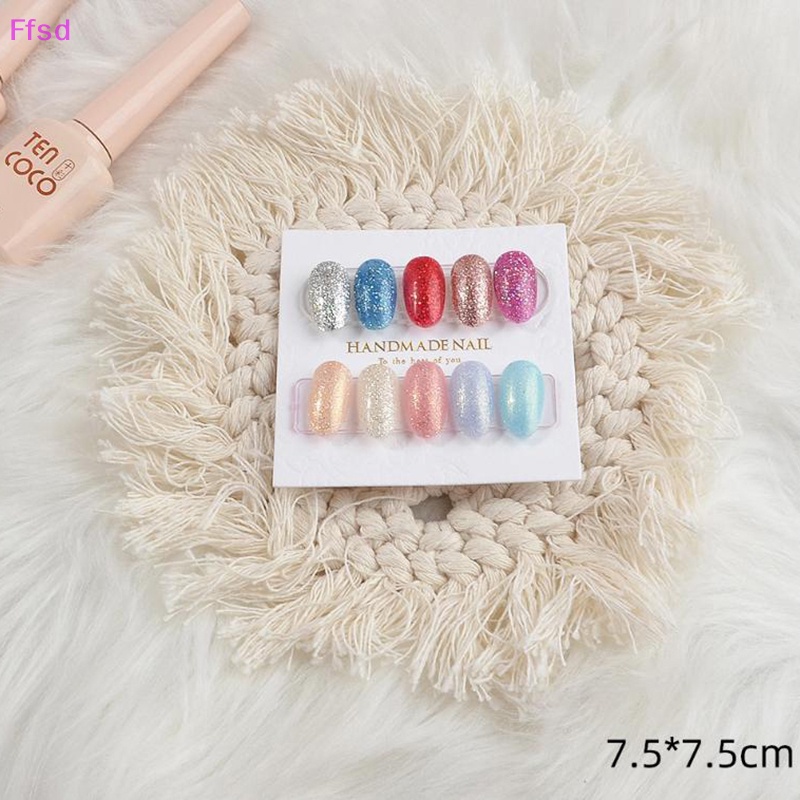 {Ffsd} Set 10 Thẻ Giấy Các Tông Màu Trưng Bày Móng Tay Nghệ Thuật Ins * Bán Chạy