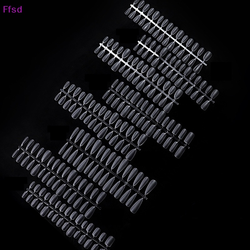 {Ffsd} Set 240 Móng Tay Giả Trong Suốt Bằng Acrylic Đầu Nhọn S M L * Bán Chạy