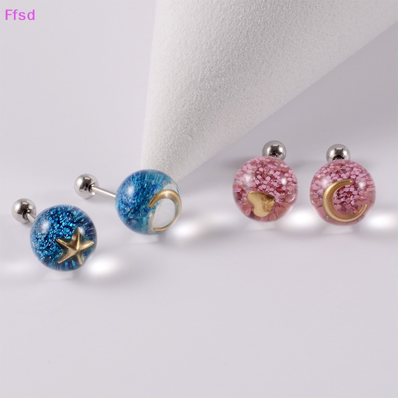 {Ffsd} 1 Khuyên Tai Dạng Xoắn Ốc Hình Nơ Bướm Gấu Xương Tai Thời Trang Làm Quà Tặng Cho Nữ