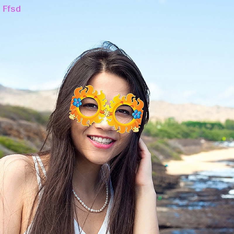 Bộ 8 Mắt Kính Bằng Giấy Dùng Trang Trí Tiệc Phong Cách Hawaii