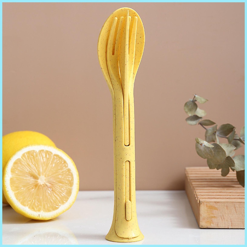 Bộ Dụng Cụ Ăn Uống 3 Trong 1 Có Thể Gấp Gọn Tiện Dụng Cho Cắm Trại