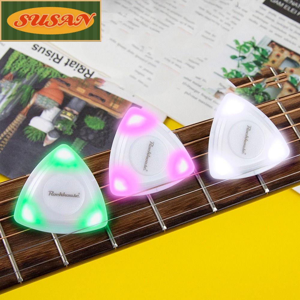 Miếng Gảy Đàn Guitar Điện Phát Sáng Màu Trắng / Xanh Lá / Tím