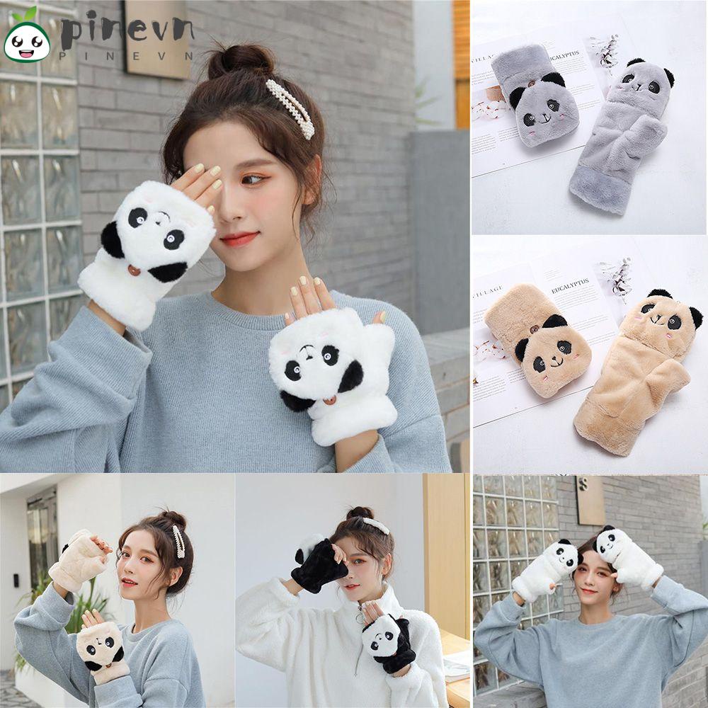 1 Đôi Găng Tay Hở Ngón Giữ Ấm Mềm Mại