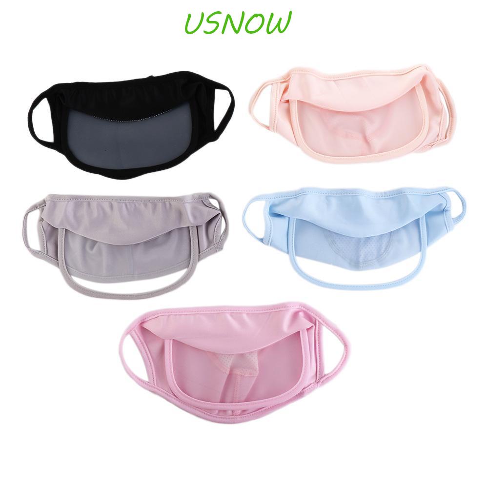 Khẩu Trang Chống Nắng Bằng Lụa Lạnh Mỏng Màu Sắc Trơn Bảo Vệ Mắt