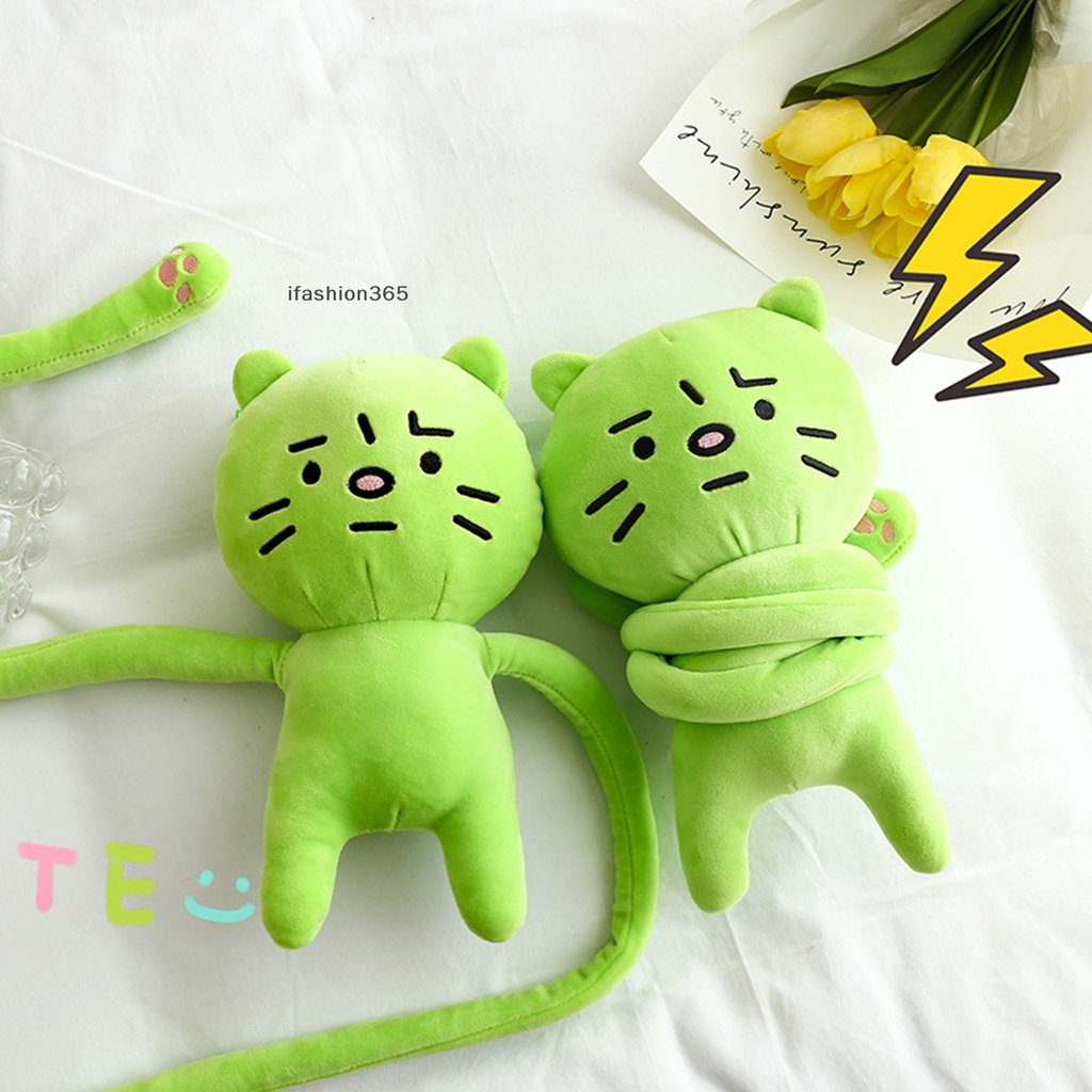 Túi Đeo Chéo Hình Mèo Nhồi Bông Đáng Yêu Sáng Tạo Thời Trang ifashion365