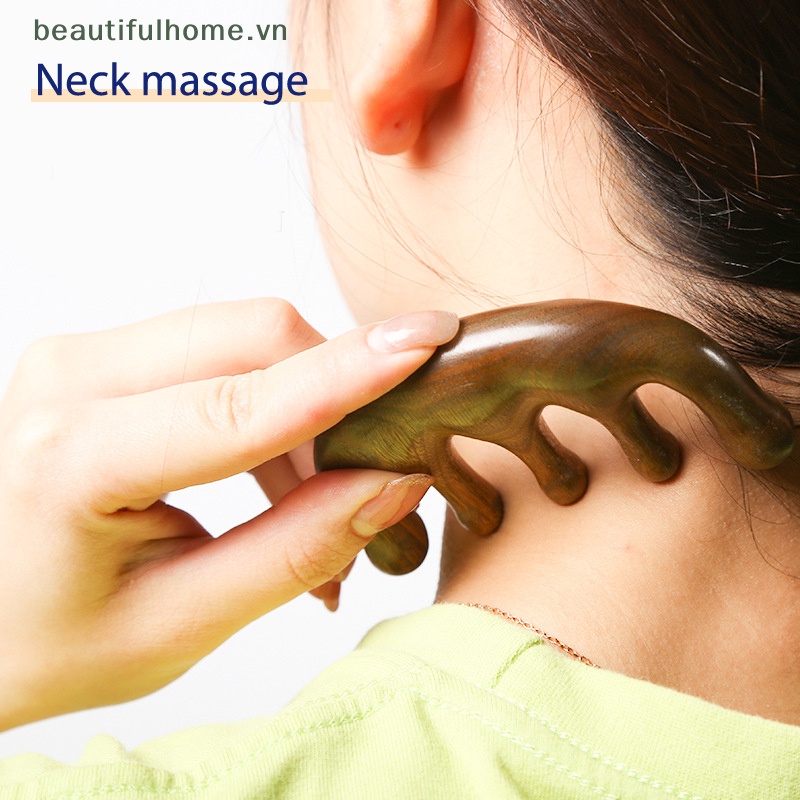 Lược Mát Xa Răng Thưa Màu Xanh Lá Dùng Cho Liệu Pháp Châm Cứu