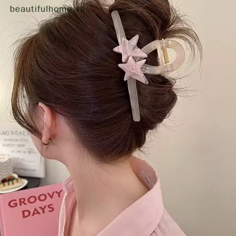 Kẹp Tóc Hình Trái Tim Kích Thước Lớn Phong Cách Hàn Quốc Mới Cho Nữ