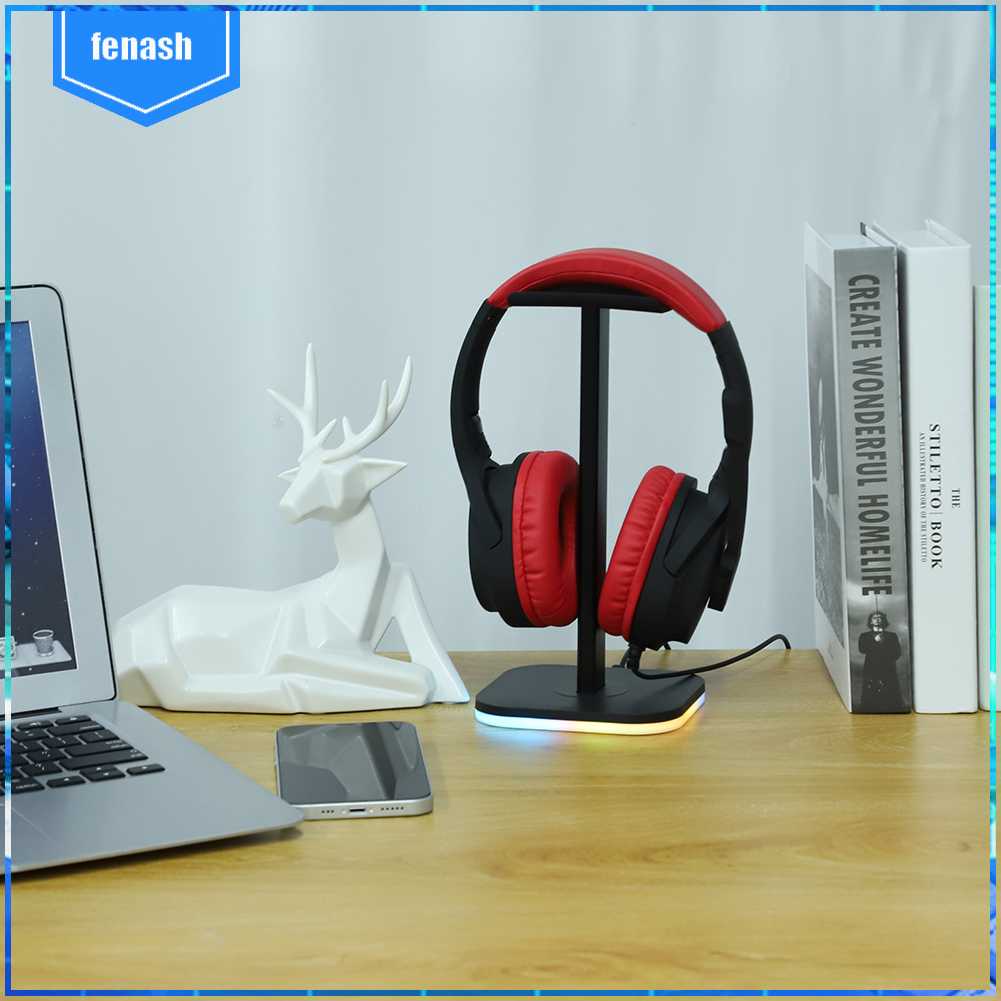 Giá Đỡ Tai Nghe Chơi Game Tích Hợp Đèn LED RGB / Cổng USB Chuyên Dụng Cho PC