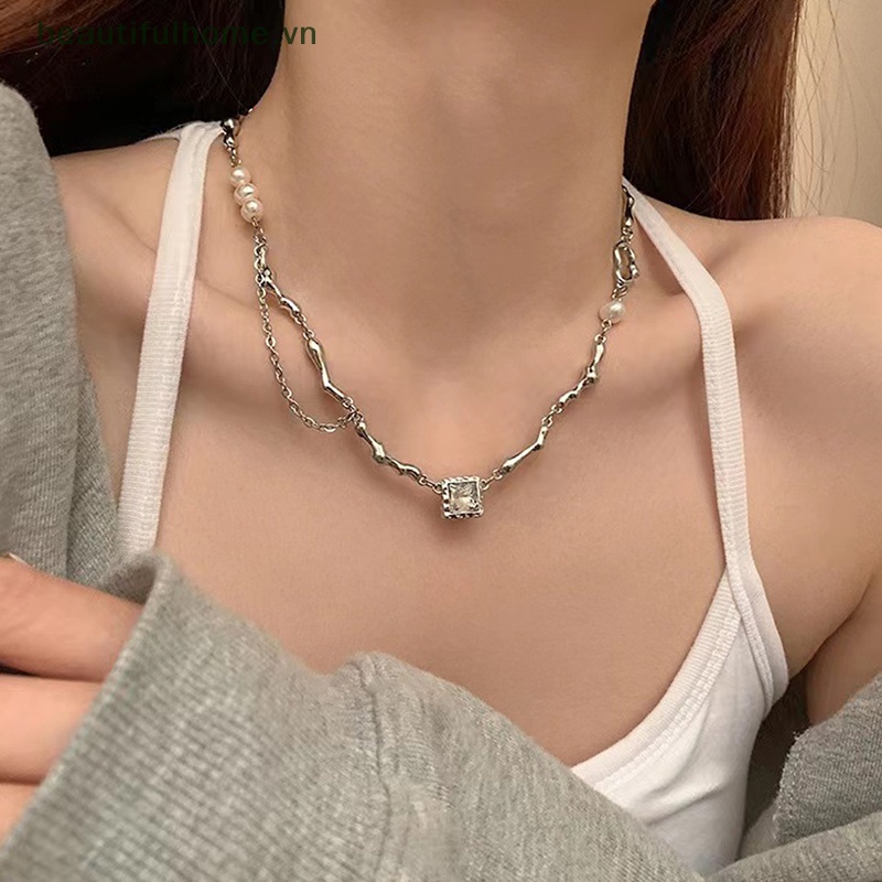[beautifulhome] Vòng Cổ Choker Phối Dây Tua Rua Hình Bướm Và Ngọc Trai Cổ Điển Dễ Phối Đồ Trang Sức Cho Nữ [beauty]