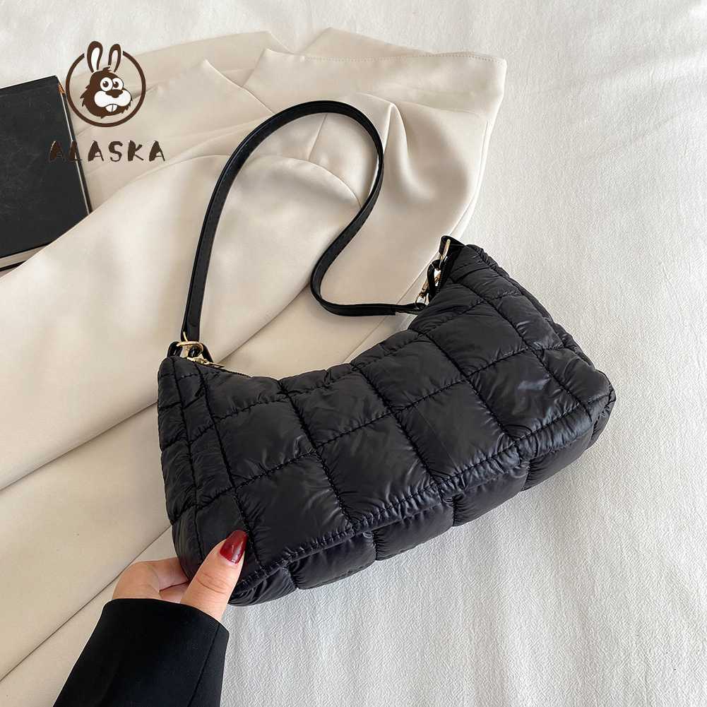 Túi Xách Đeo Vai Bằng Cotton Màu Trơn Có Đệm Xích Thời Trang Cho Nữ