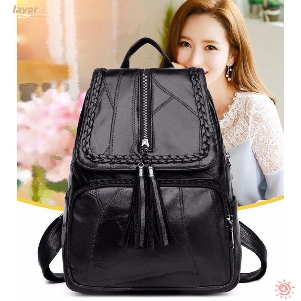 Ba Lô Chất Liệu Da Cao Cấp Kiểu Dáng Đơn Giản Thời Trang