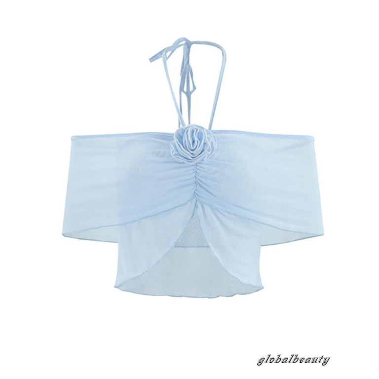 Áo Croptop Trễ Vai Ngắn Tay Họa Tiết Hoa Thời Trang Mùa Hè Cho Nữ