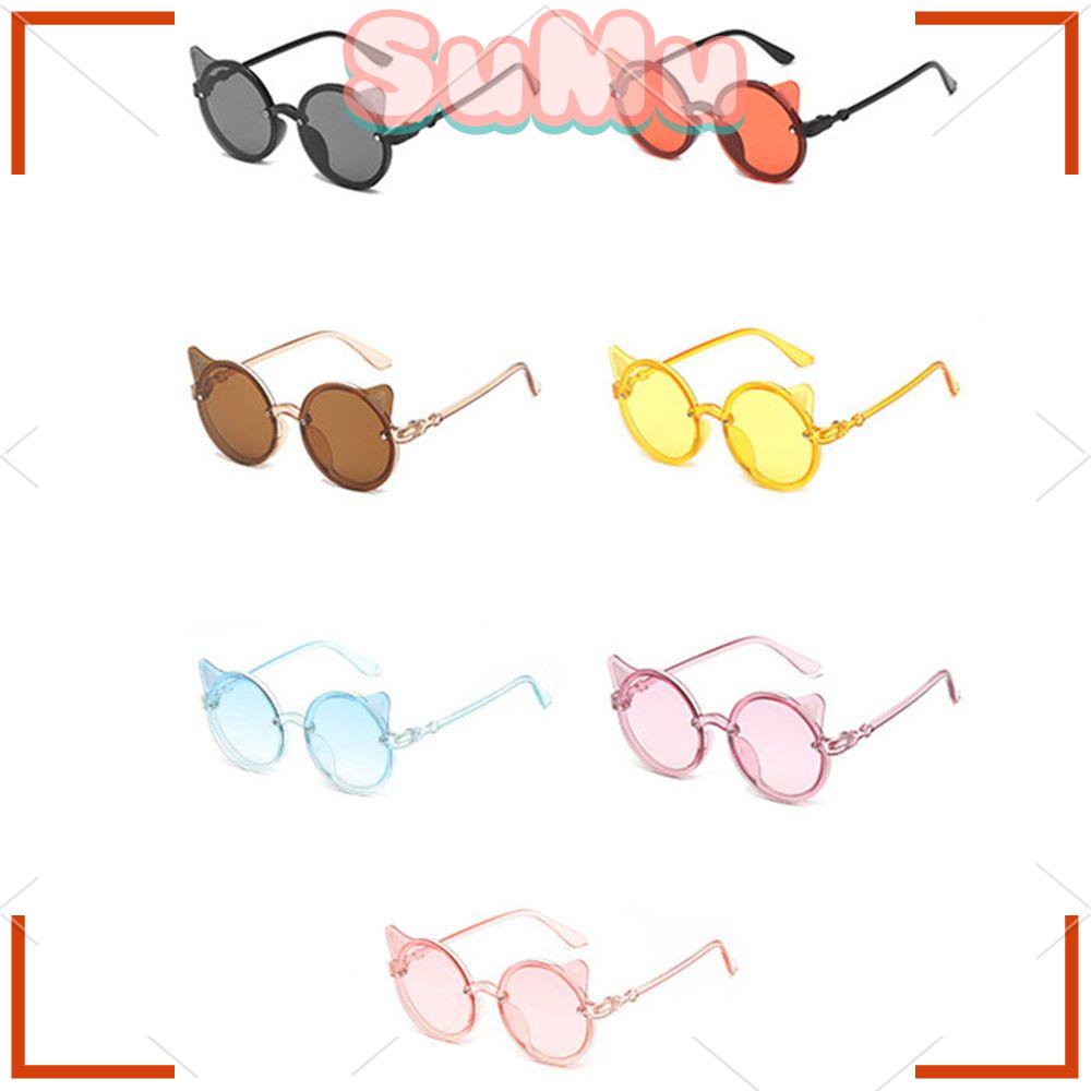 Kính Mát Tròn Chống Tia UV Dễ Thương Dành Cho Bé Trai Bé Gái