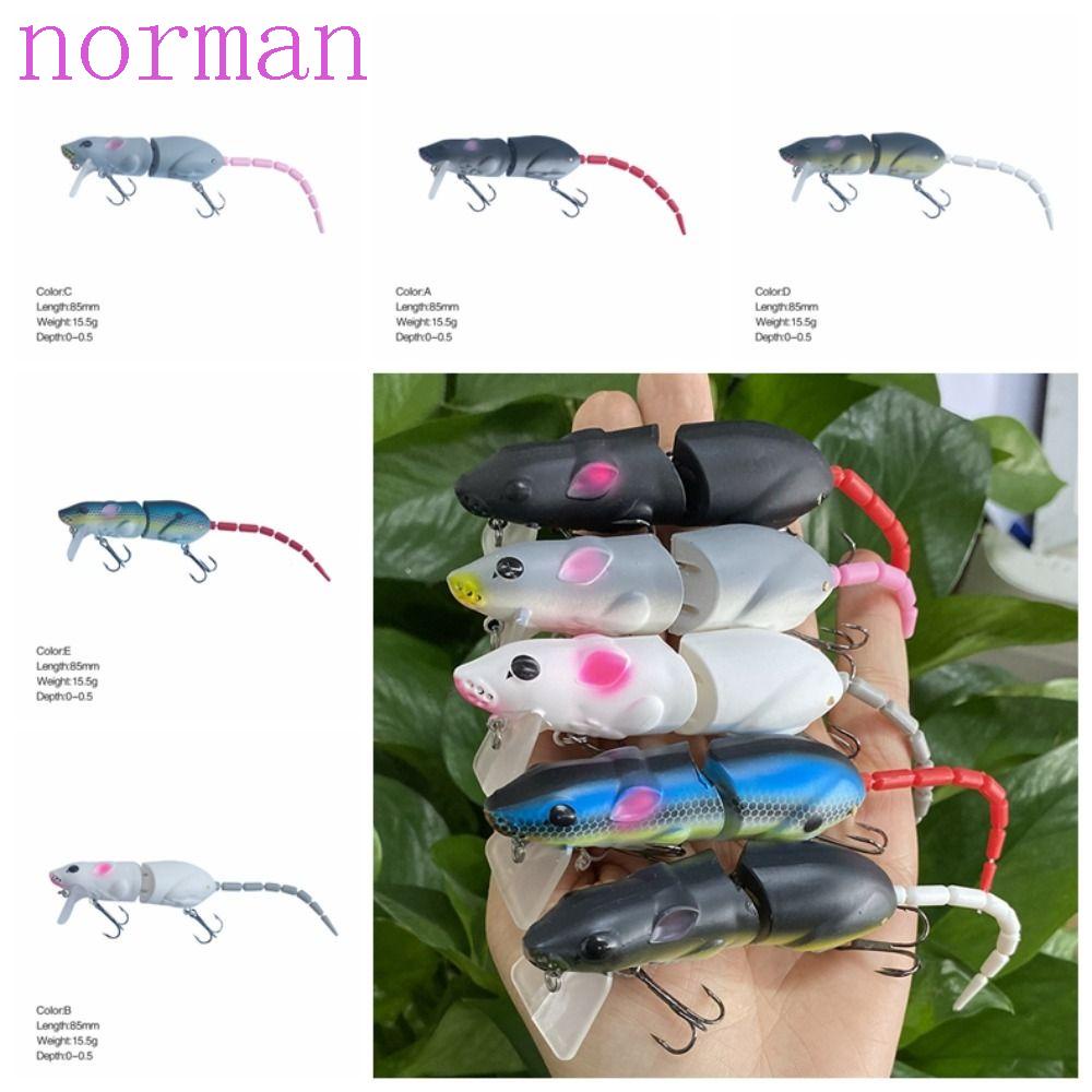 Mồi Câu Cá Giả Hình Chuột 2 Đoạn 3d 85mm