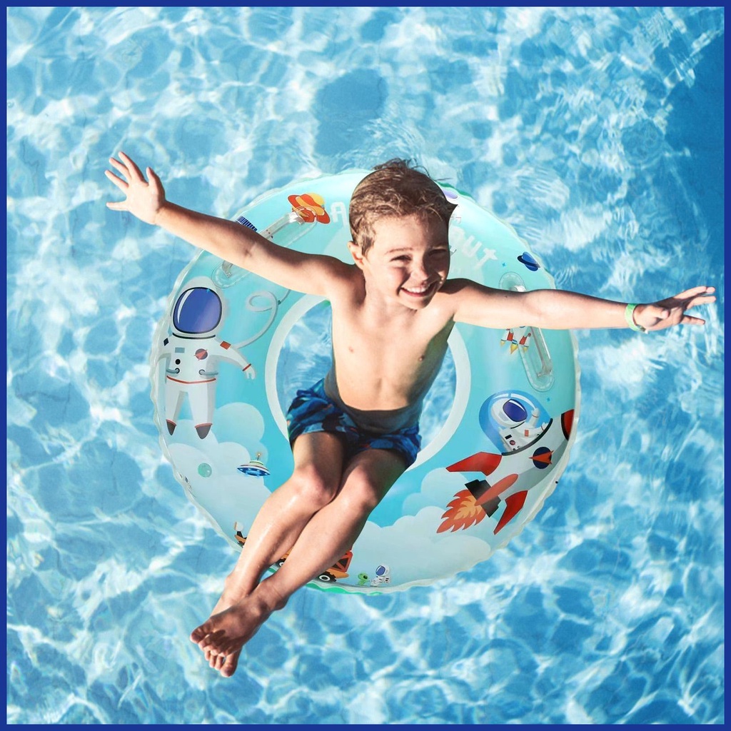 Phao Bơi Bơm Hơi Bằng PVC In Họa Tiết Hoạt Hình Dễ Thương Gọn Nhẹ Tiện Dụng