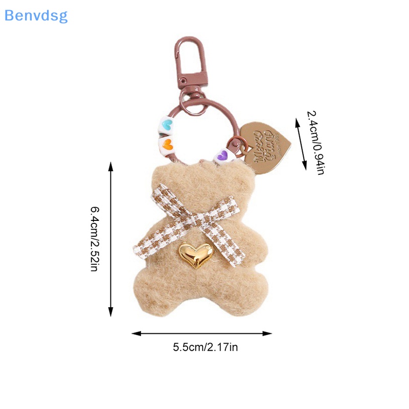 1 Móc Khóa Gấu Nhồi Bông Mềm Mại Đáng Yêu