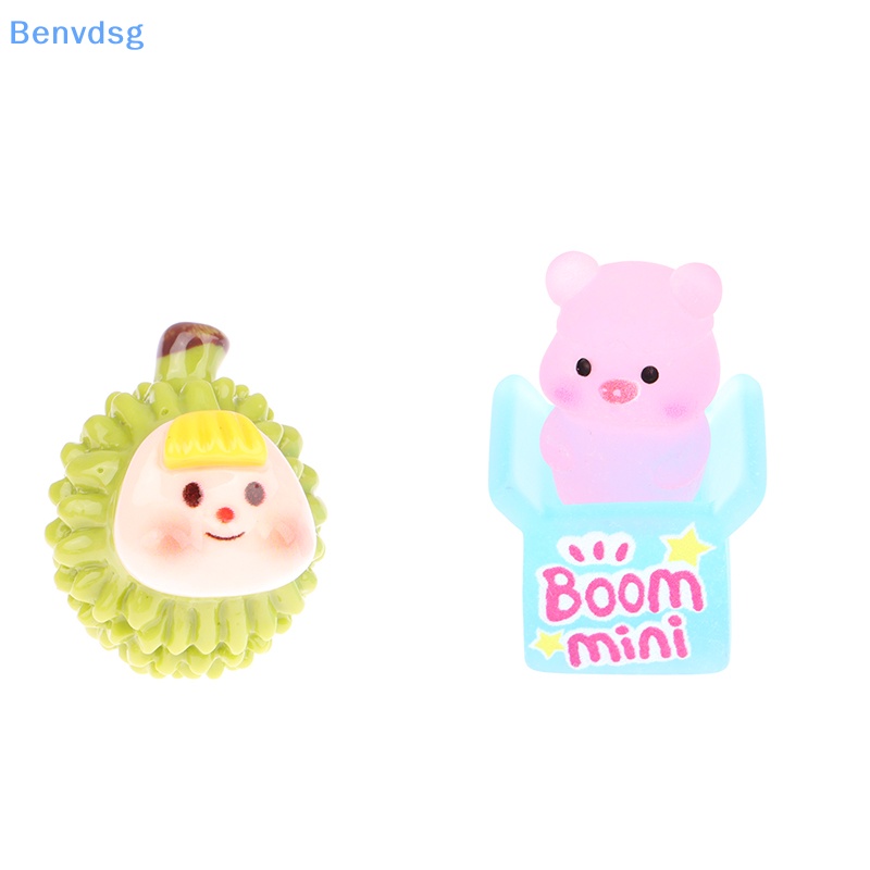 Bộ 2 Móc Khóa Nhựa Resin Họa Tiết Hoạt Hình 3D Phát Sáng DIY