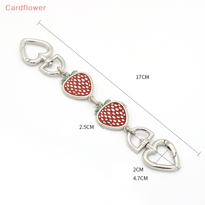 Dây Đeo Túi Xách Dạng Xích Mở Rộng Họa Tiết Dâu Tây Trái Tim DIY Mới