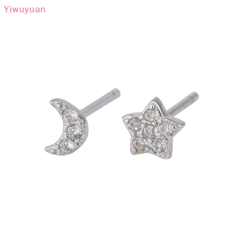< Yiwuyuan > Bông Tai Nụ Trăng Sao Mini Thời Trang Nữ Mới