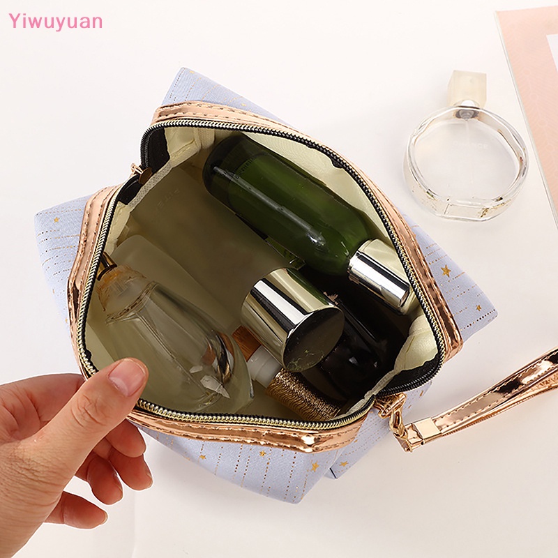< Yiwuyuan > Túi Đựng Mỹ Phẩm / Đồ Trang Điểm Họa Tiết Ngôi Sao Lấp Lánh Mới Cho Nữ